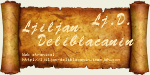 Ljiljan Deliblaćanin vizit kartica